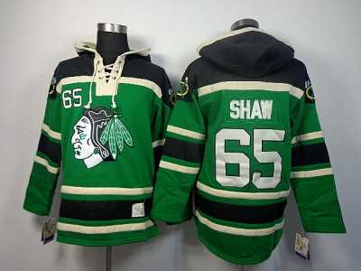 NHL jerseys chicago blackhawks #65 shaw green[pullover hooded sweatshirt]