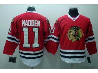 nhl chicago blackhawks #11 madden red