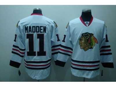 nhl chicago blackhawks #11 madden white
