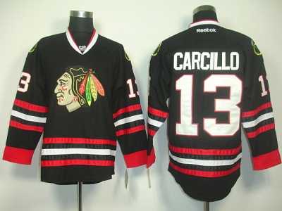 nhl chicago blackhawks #13 carcillo black