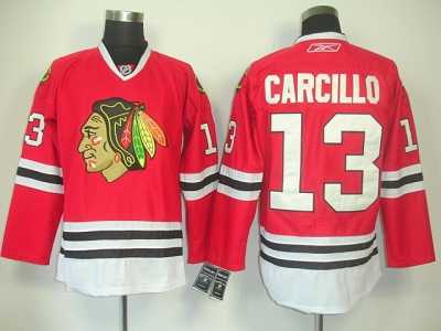 nhl chicago blackhawks #13 carcillo red