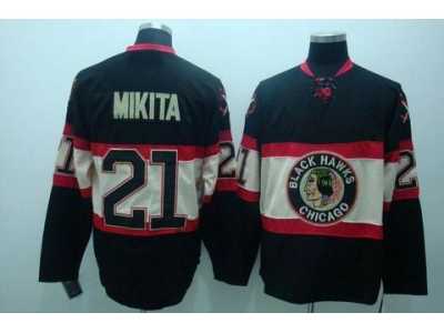 nhl chicago blackhawks #21 stan mikita black[new third jersey]