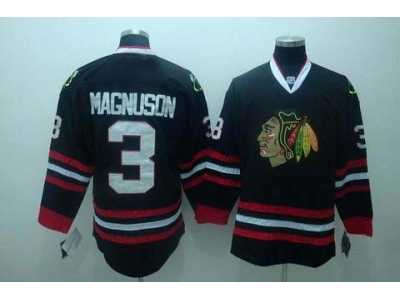 nhl chicago blackhawks #3 magnuson black[3rd]