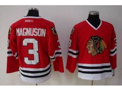 nhl chicago blackhawks #3 magnuson red[ccm]