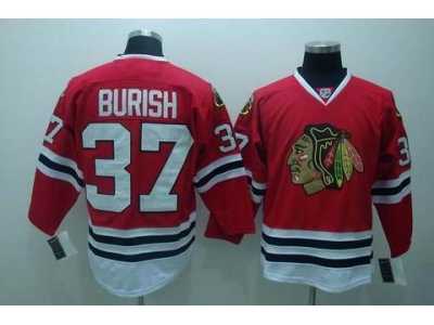 nhl chicago blackhawks #37 burish red
