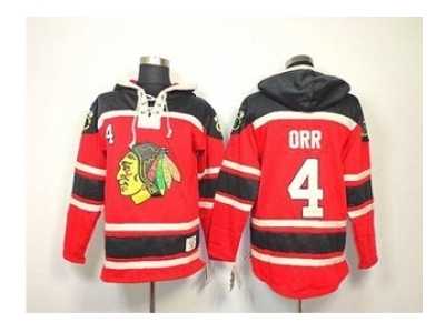 nhl chicago blackhawks #4 orr red[pullover hooded sweatshirt][orr]