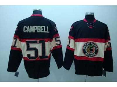 nhl chicago blackhawks #51 campbell black[new third jersey]