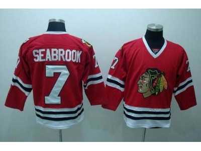 nhl chicago blackhawks #7 seabrook red