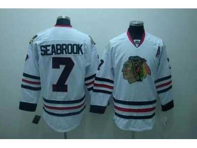 nhl chicago blackhawks #7 seabrook white