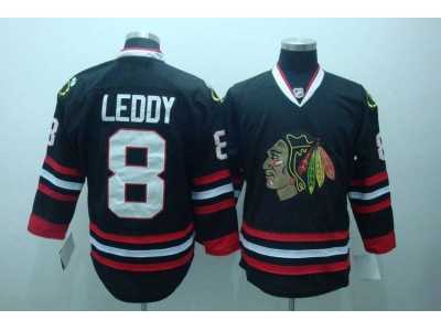 nhl chicago blackhawks #8 leddy black[3rd]