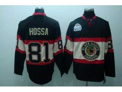 nhl chicago blackhawks #81 hossa black winter classic