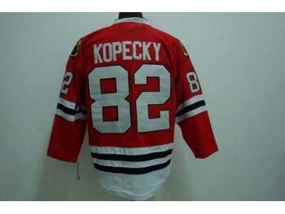 nhl chicago blackhawks #82 kopecky red