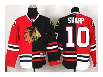 nhl jerseys chicago blackhawks #10 sharp black-red[split]