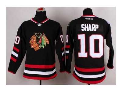 nhl jerseys chicago blackhawks #10 sharp black[2014 new stadium]