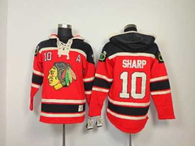 nhl jerseys chicago blackhawks #10 sharp red[pullover hooded sweatshirt A]