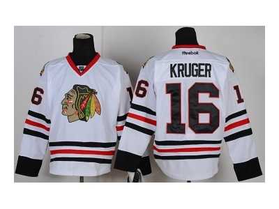 nhl jerseys chicago blackhawks #16 kruger white[kruger]