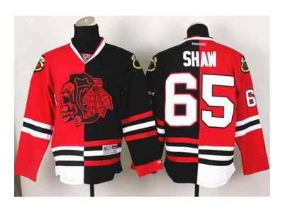 nhl jerseys chicago blackhawks #65 shaw black-red[split][the skeleton head]