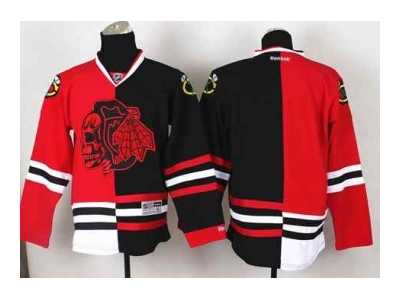 nhl jerseys chicago blackhawks blank black-red[split][the skeleton head]