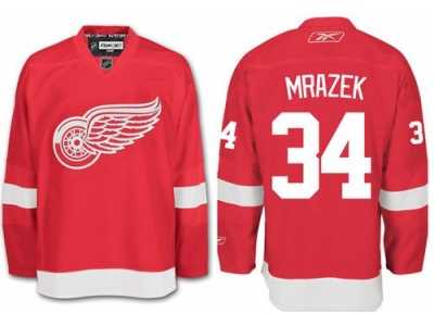 Detroit Red Wings #34 Petr Mrazek Red Stitched NHL Jersey
