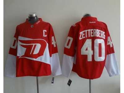 Detroit Red Wings #40 Henrik Zetterberg Red 2016 Stadium Series Stitched NHL Jersey