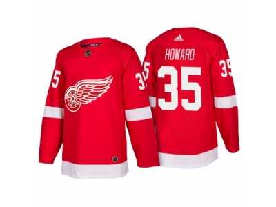 Men's Detroit Red Wings #35 Jimmy Howard Red Home 2017-2018 adidas Hockey Stitched NHL Jersey