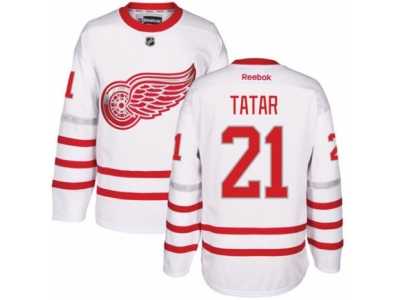 Men's Reebok Detroit Red Wings #21 Tomas Tatar Authentic White 2017 Centennial Classic NHL Jersey