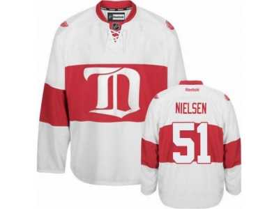 Men's Reebok Detroit Red Wings #51 Frans Nielsen Authentic White Third NHL Jersey