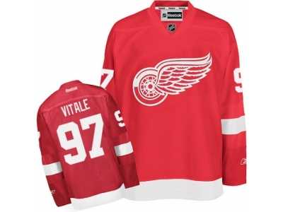 Men's Reebok Detroit Red Wings #97 Joe Vitale Authentic Red Home NHL Jersey