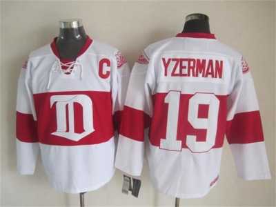 NHL Detroit Red Wings #19 Steve Yzerman classic white jerseys