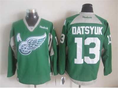 NHL detroit red wings #13 datsyuk Training green jerseys