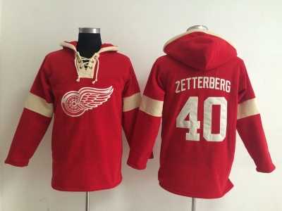 NHL detroit red wings #40 zetterberg red jerseys[pullover hooded sweatshirt]