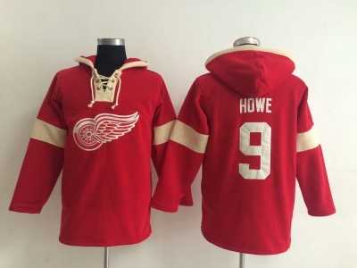 NHL detroit red wings #9 howe red jerseys[pullover hooded sweatshirt]