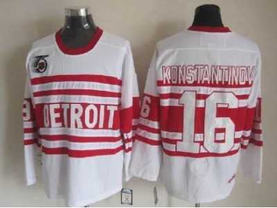 nhl Detroit Red Wings #16 Konstantinov Authentic 75TH ccm Jersey White