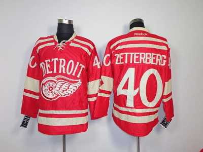 nhl jersey detroit red wings #40 zetterberg red[2014 winter classic]