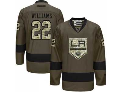 Los Angeles Kings #22 Tiger Williams Green Salute to Service Stitched NHL Jersey