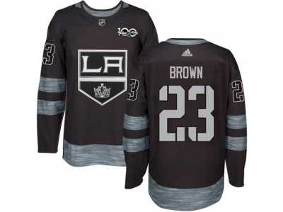 Los Angeles Kings #23 Dustin Brown Black 1917-2017 100th Anniversary Stitched NHL Jersey
