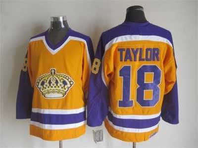 NHL Los Angeles Kings #18 Taylor Throwback yellow-purple jerseys