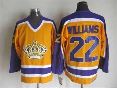 NHL Los Angeles Kings #22 Williams Throwback yellow-purple jerseys