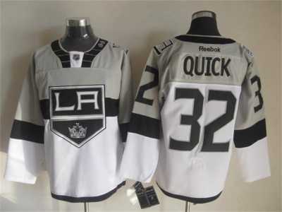 NHL Los Angeles Kings #32 Jonathan Quick stadium white-grey jerseys