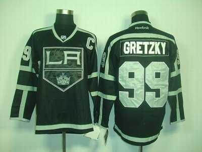 nhl jerseys los angeles kings #99 gretzky full black