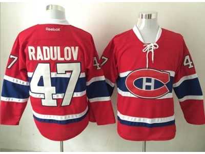 Men's Montreal Canadiens #47 Alexander Radulov Red Stitched NHL Jersey