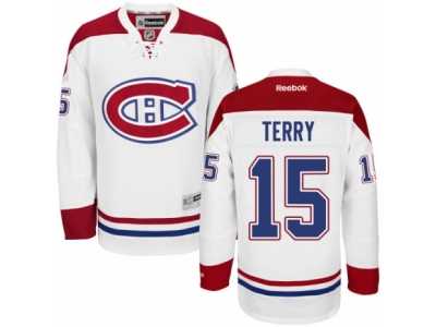 Men's Reebok Montreal Canadiens #15 Chris Terry Authentic White Away NHL Jersey