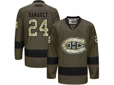 Men's Reebok Montreal Canadiens #24 Phillip Danault Authentic Green Salute to Service NHL Jersey