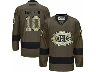 Montreal Canadiens #10 Guy Lafleur Green Salute to Service Stitched NHL Jersey