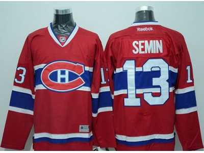 Montreal Canadiens #13 Alexander Semin Red Stitched NHL Jersey