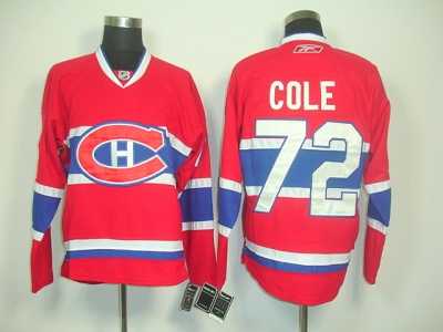 nhl montreal canadiens #72 cole red