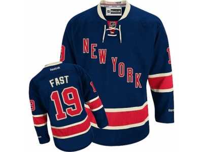 Men's Reebok New York Rangers #19 Jesper Fast Authentic Navy Blue Third NHL Jersey