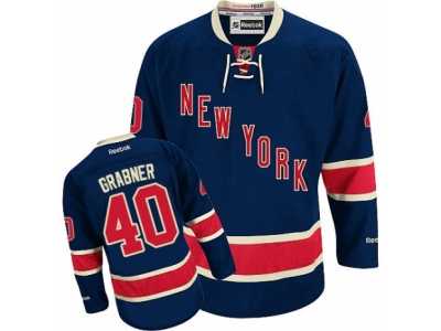 Men's Reebok New York Rangers #40 Michael Grabner Authentic Navy Blue Third NHL Jersey