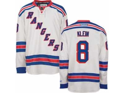 Men's Reebok New York Rangers #8 Kevin Klein Authentic White Away NHL Jersey