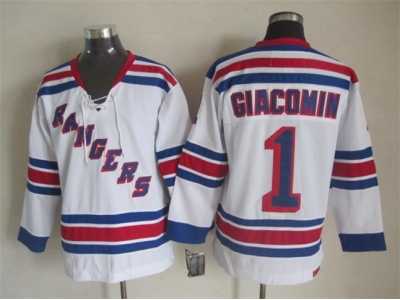 NHL New York Rangers #1 Giacomin white jerseys
